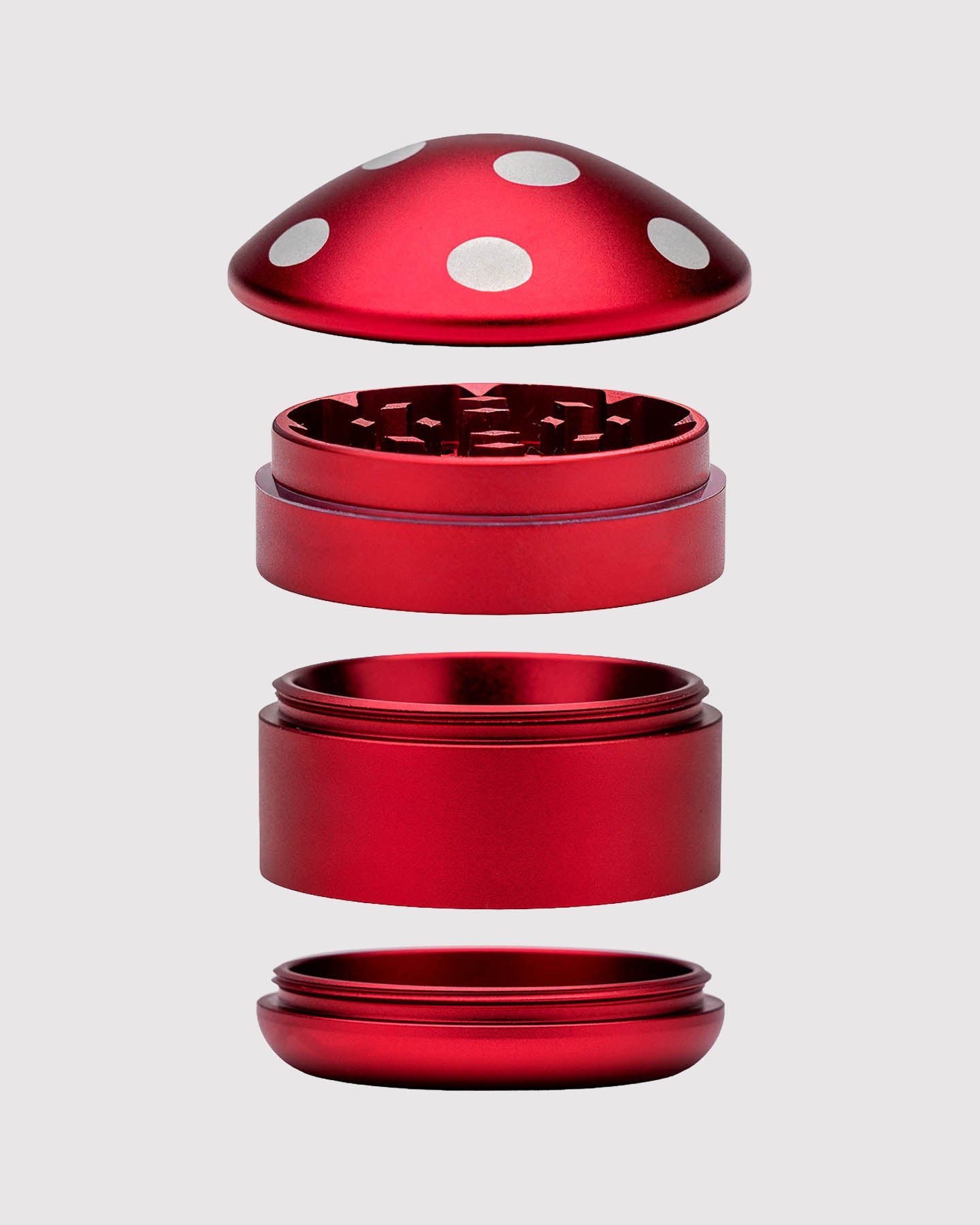 exploded view of mushroom grinder