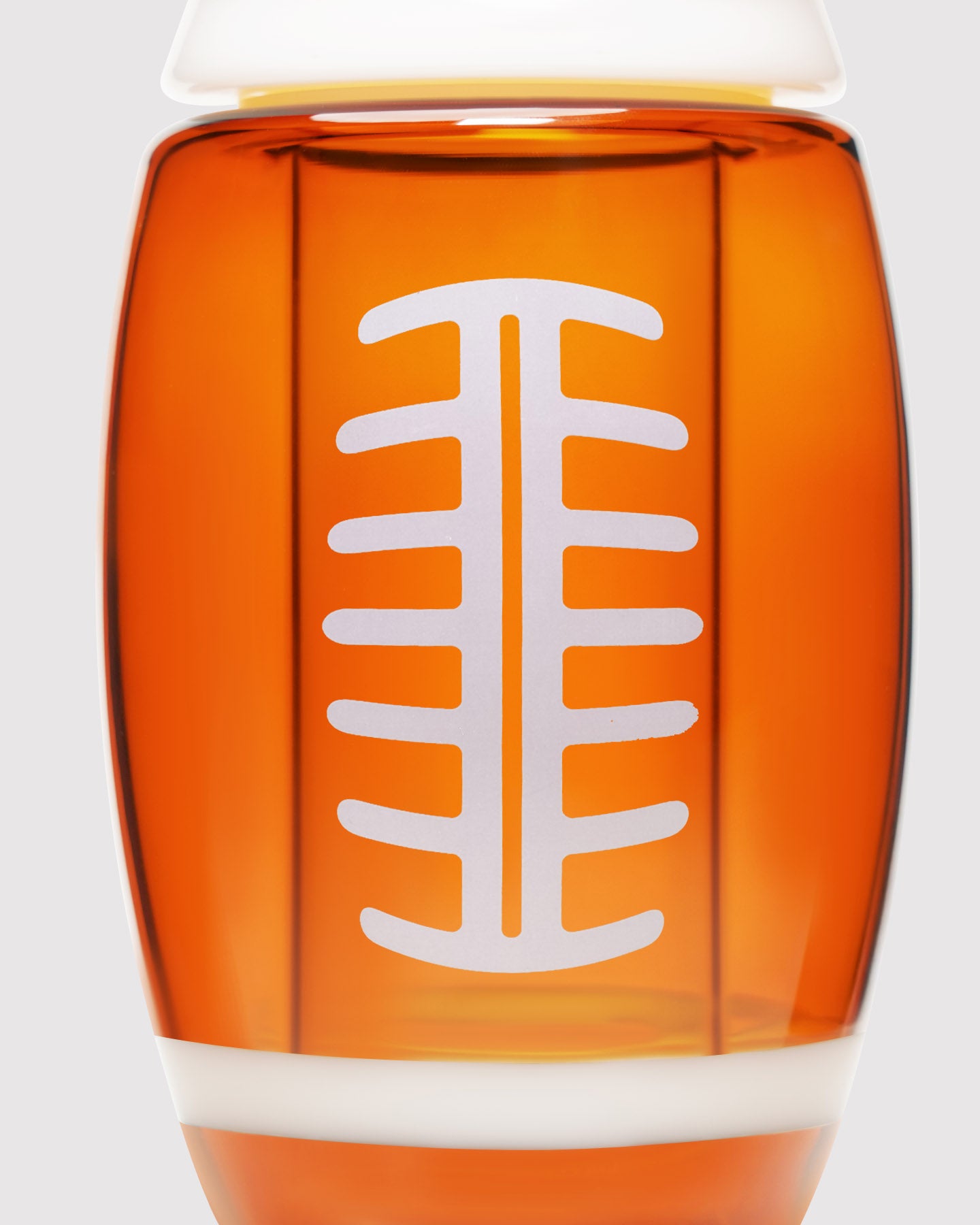 closeup of football gravity bong base