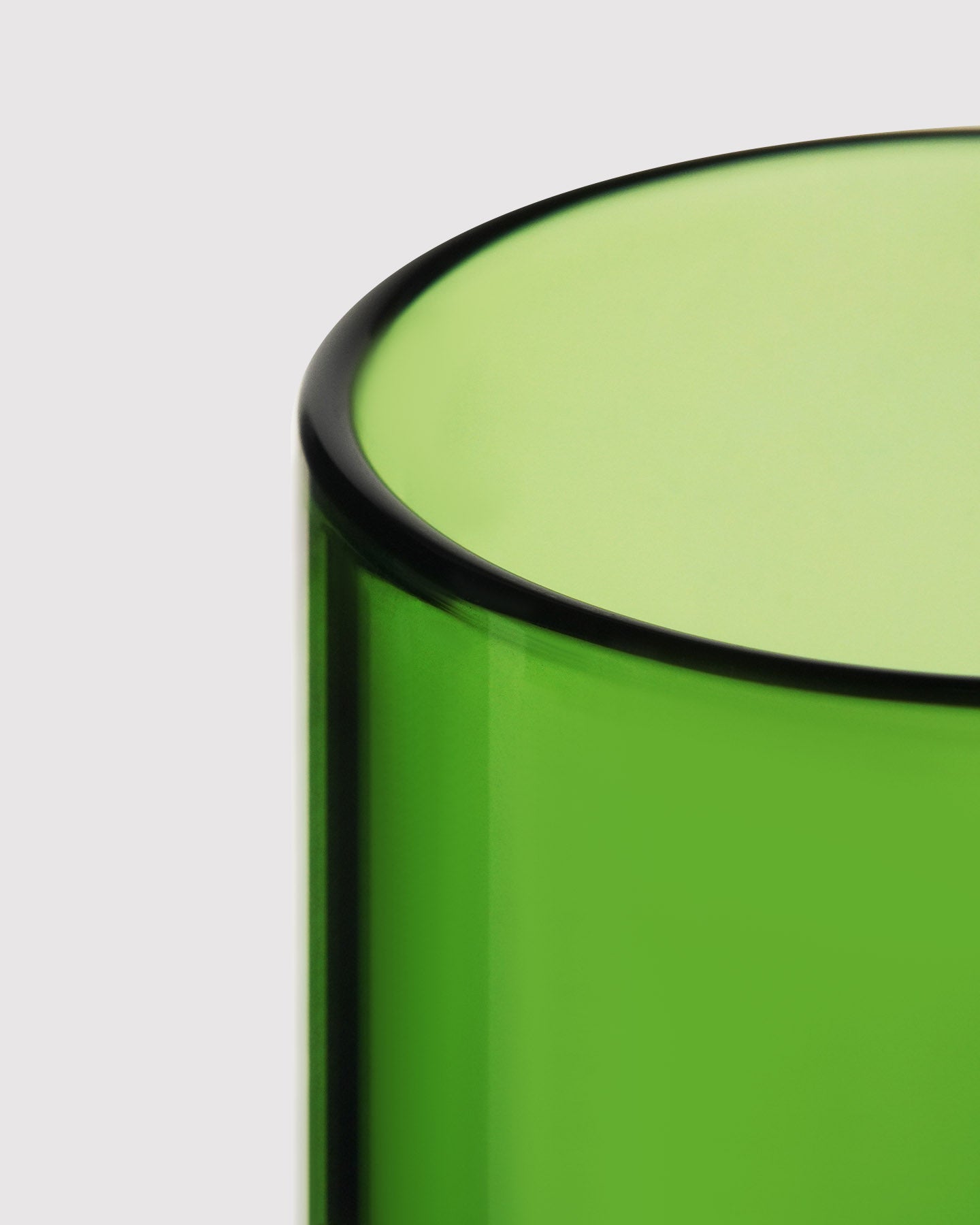 closeup of green glass gravity bong glass thickness 
