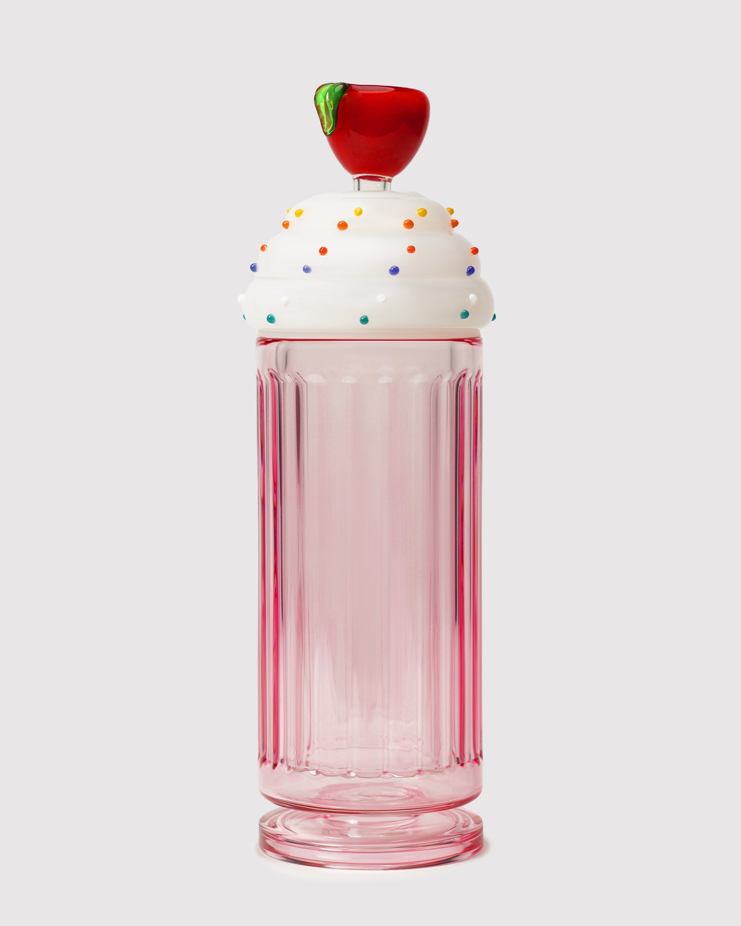 milkshake gravity bong against white background 