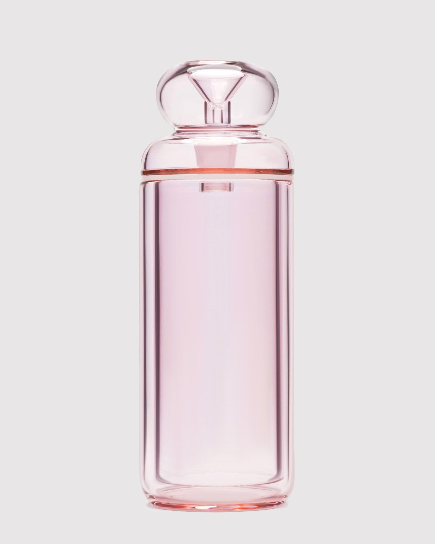 pink classic gravity bong against white background 